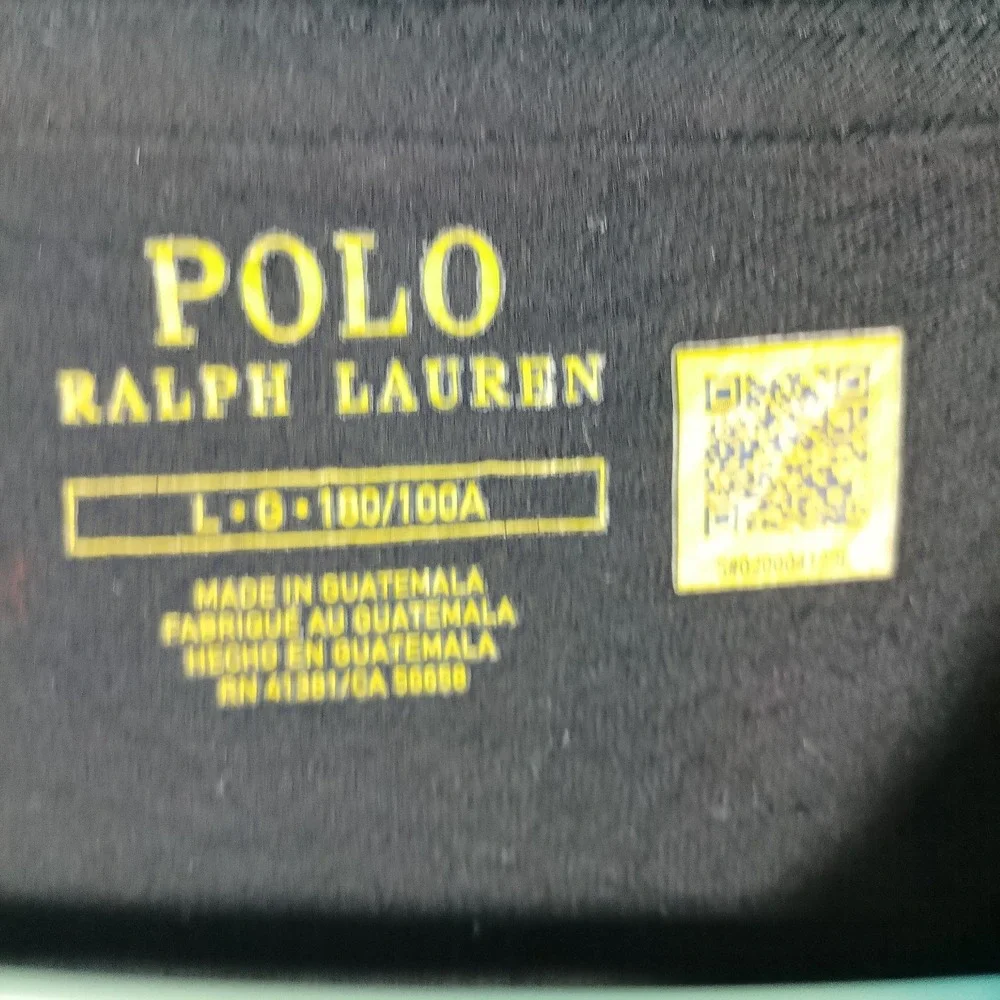 Polo Ralph Lauren T Shirt Men L Black Red Big Pony Graphic Logo